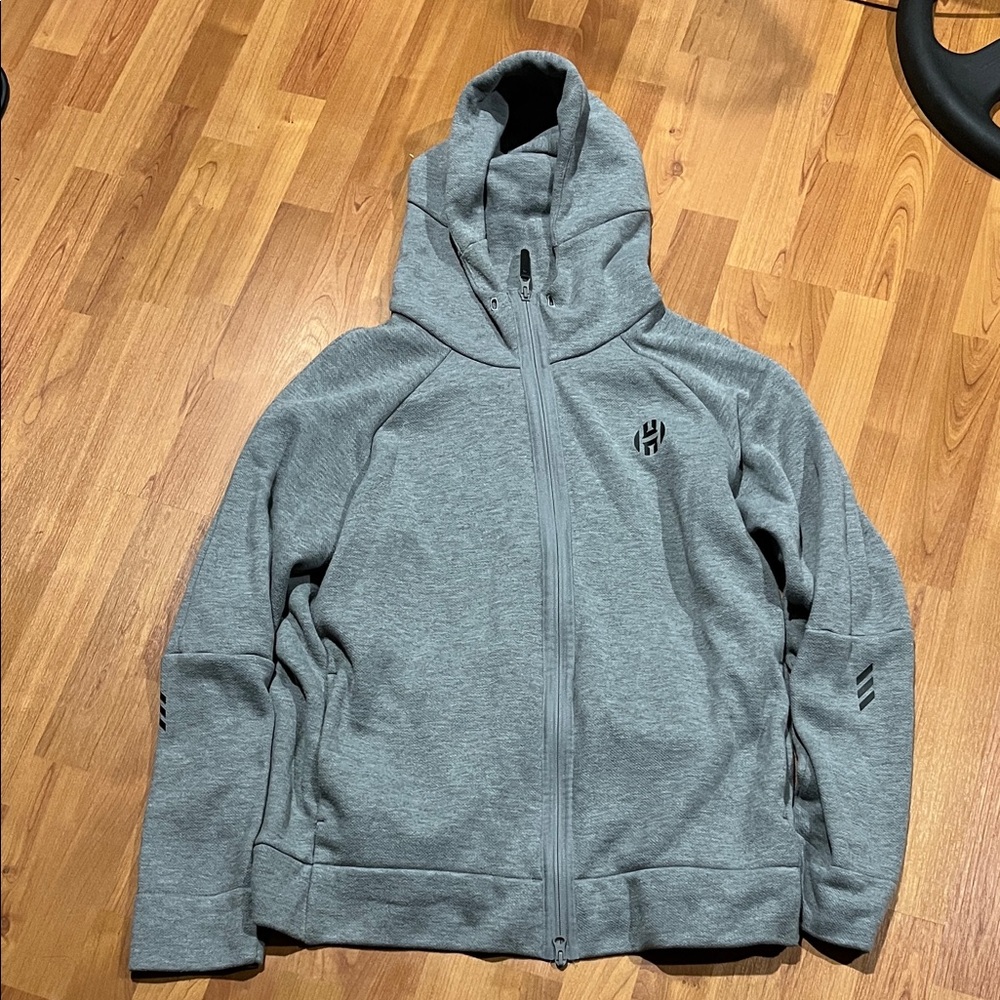 Adidas James Harden Gray Zip-Up Hoodie